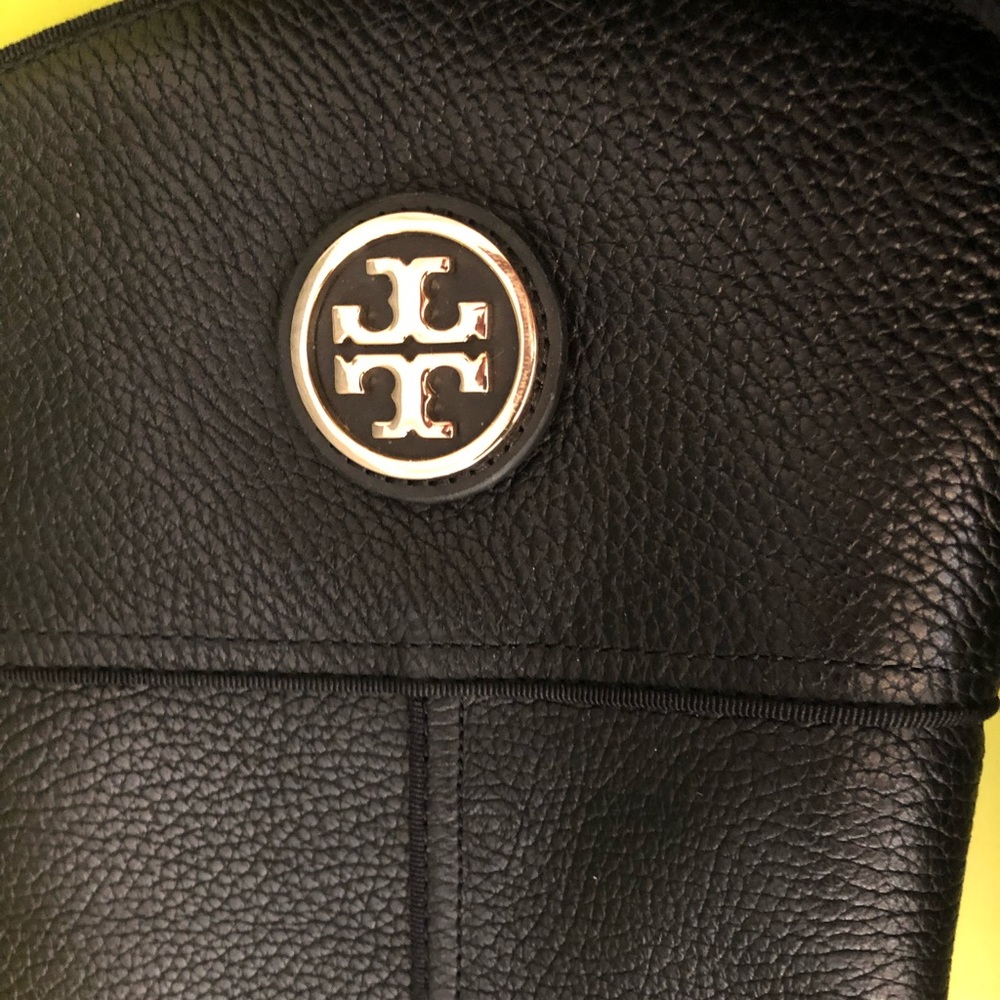 NEW Tory Burch Teresa Black Pebbled Riding Boot - Picture 3 of 4
